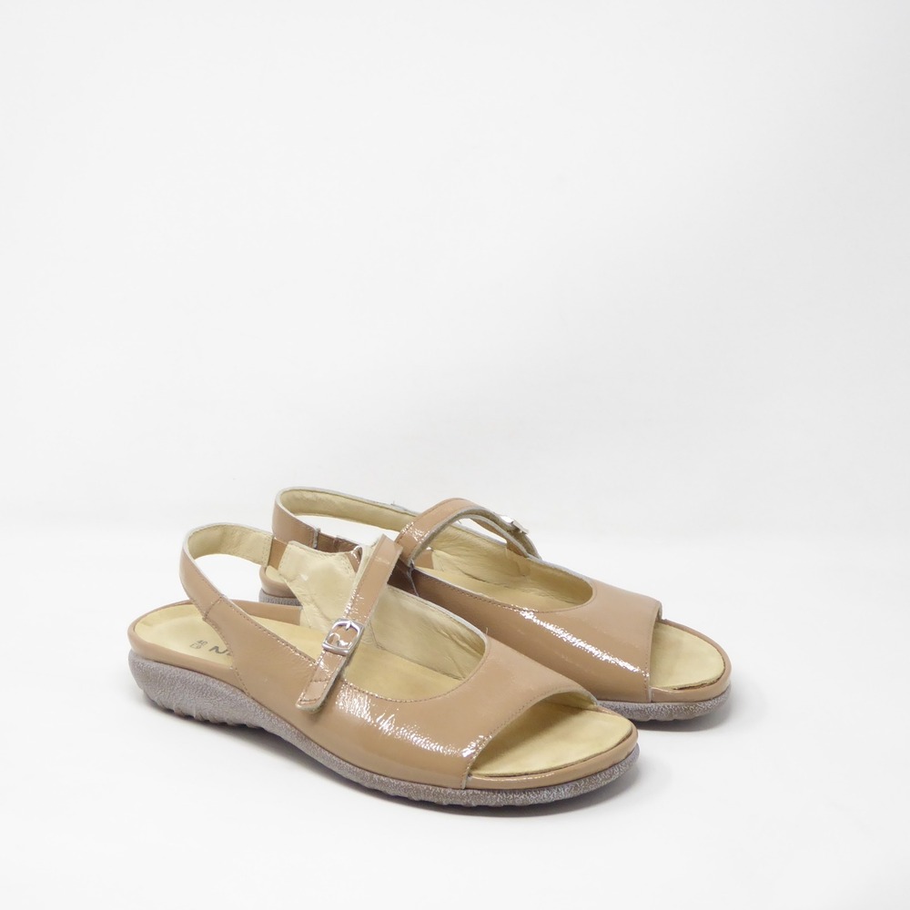 Naot Toka Women Sandals Tan Patent Leather Slingback Comfort 40EU / 9US - Picture 1 of 11